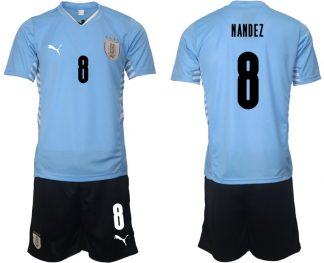 Uruguay Herren Heimtrikot 2022 Copa America mit Aufdruck Nandez 8