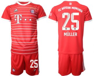 FC Bayern München 2022-2023 Heimtrikot Herren mit Aufdruck Müller 25