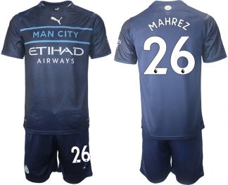 Manchester City 21-22 Drittes Trikot mit Aufdruck MAHREZ 26