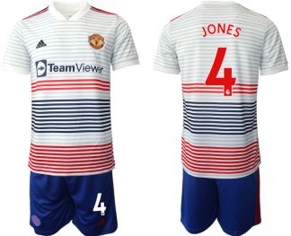 Manchester United 2022/23 Auswärtstrikot Trikotsatz Kurzarm mit JONES 4 (+ Kurze Hosen)