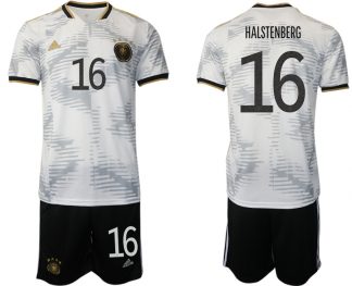 Neue DFB Deutschlands WM-Trikot 2022 football shirt mit Aufdruck Halstenberg 16