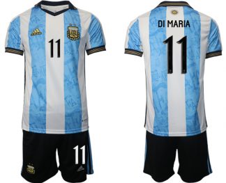 Argentinien World Cup Heimtrikots weiss blau WM-Trikot 2022 mit Aufdruck DI MARIA 11