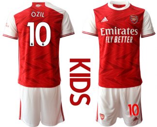 FC Arsenal Torwart Trikot Trikotsatz rot weiß Kurzarm + Kurze Hosen Kinder ÖZIL 10