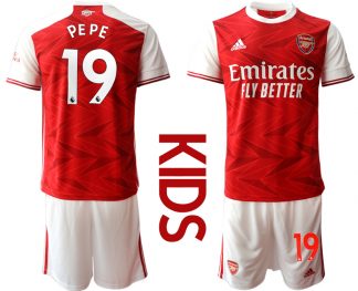 FC Arsenal Torwart Trikot Trikotsatz rot weiß Kurzarm + Kurze Hosen Kinder PEPE 19