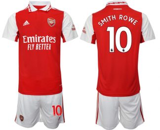 Herren Arsenal 2022-2023 Heimtrikot rot-weiß Fußballtrikots Set Outlet mit Aufdruck SMITH ROWE 10