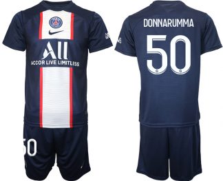 Neue Fußballtrikots Paris Saint Germain Heimtrikot 2022/23 blau Fußballtrikot Kurzarm DONNARUMMA #50