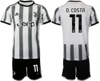 Herren Juventus 2022-23 Heimtrikot Schwarz Weiß kaufen mit Aufdruck D.COSTA 11