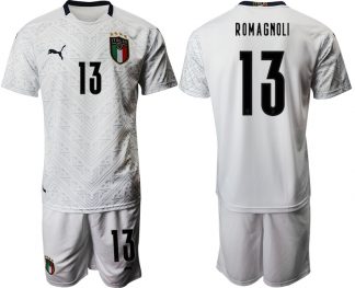 Italien EM 2020 Auswärtstrikot weiß Fussballtrikots Trikotsatz ROMAGNOLI 13