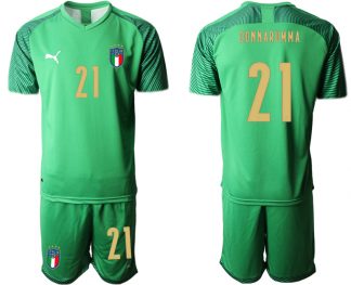 Neue Italien 2020-2021 Torwarttrikot Grün Fußballtrikots Kaufen DONNARUMMA 21