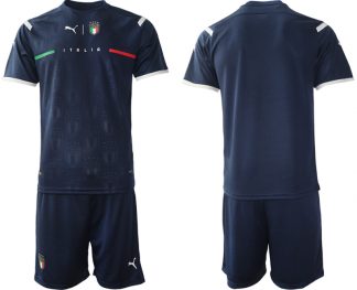 Neue Italien EURO 2020 Torwarttrikot Blau Günstige Fußballtrikots Kaufen