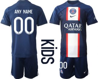 Günstige Fußballtrikots Paris Saint Germain PSG Heimtrikots 2022-2023 Blau Weißen für Kinder