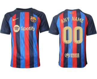 Herren FC Barcelona 2022/23 Home Kit Heimtrikot Kurzarm Billige Fussballtrikots