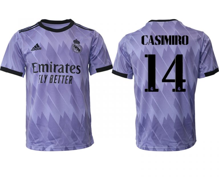 Herren Real Madrid 2022-2023 Auswärtstrikots Deutschland Kurzarm Billige Fussballtrikots CASIMIRO 14