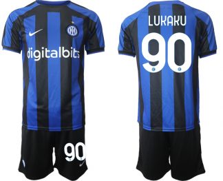 Inter Mailand 2022-2023 Heimtrikot Blau Herren Fußball Trikot Outlet LUKAKU 90