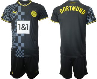 Herren BVB Borussia Dortmund Auswärtstrikot 2022/23 schwarz grau Fußballtrikots