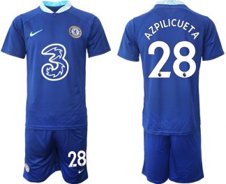 Herren Chelsea FC 22-23 Heimtrikot blau Online Bestellen mit Aufdruck AZPILICUETA 28