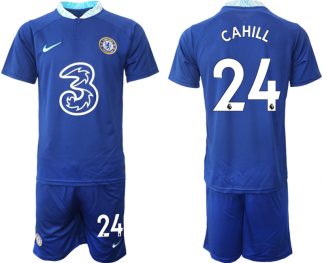 Herren Chelsea FC 22-23 Heimtrikot blau Online Bestellen mit Aufdruck CAHILL 24