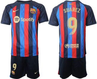 Herren FC Barcelona 22/23 Heimtrikot dunkelblau Trikotsatz Online Kaufen SUAREZ 9