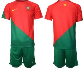 Neuen Fußballtrikots Portugal 2022-2023 Heim Trikot für Herren rot grün Trikotsatz