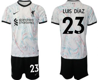 Fussballtrikots Günstig FC Liverpool 2022-23 Auswärtstrikot Trikotsatz für Herren LUIS DÍAZ 23