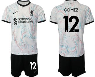 Kaufe Neue Fußballtrikots FC Liverpool 2022-23 Auswärtstrikot Kurzarm + Kurze Hosen GOMEZ 12