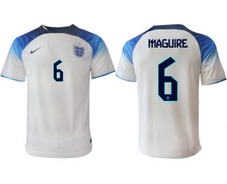 England FIFA WM Katar 2022 weiß blau Herren Heimtrikot mit Namen MAGUIRE 6