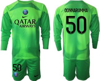 Fußball Trikot Outlet Paris Saint Germain PSG Goalkeeper schwarz Langarm in grün DONNARUMMA 50