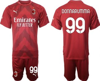 Günstig Herren Fußballtrikots AC Milan Torwarttrikot 2022/23 rot Trikotsatz DONNARUMMA 99