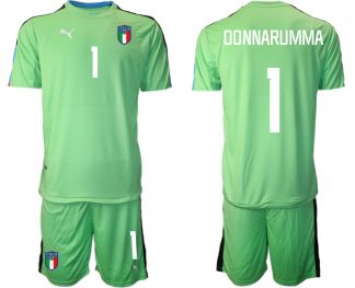 DONNARUMMA #1 Herren Italien Torwarttrikot Fußball WM 2022 frucht grün Trikotsatz Kurzarm + Kurze Hosen