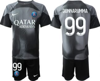 DONNARUMMA #99 Herren Paris Saint Germain PSG Torwarttrikot 2023 schwarz Kurzarm + Kurze Hosen