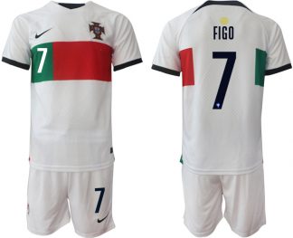 Fußballtrikot für Herren Portugal WM 2022 Auswärtstrikot Trikotsatz mit Namen FIGO 7