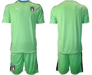 Herren Italien Torwarttrikot Fußball WM 2022 frucht grün Trikotsatz Kurzarm + Kurze Hosen