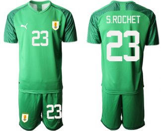 Herren Uruguay FIFA WM Katar 2022 grün Torwarttrikot Trikotsatz Kit S.ROCHET #23
