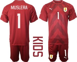 Kinder Uruguay FIFA WM Katar 2022 rot Torwarttrikot online bestellen MUSLERA #1