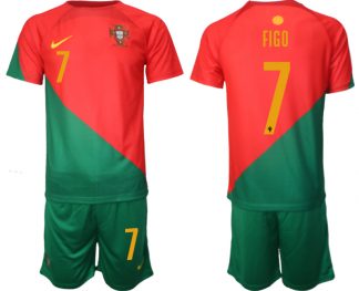 Portugal 2022-2023 Heim Trikot für Herren Fußballtrikot mit Aufdruck FIGO 7
