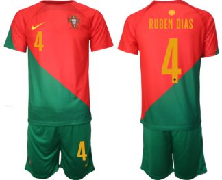 Portugal 2022-2023 Heim Trikot für Herren Fußballtrikot mit Aufdruck RUBEN DIAS 4