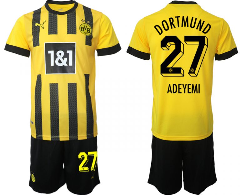 Borussia Dortmund BVB Heimtrikot 2023 Trikotsatz bestellen mit Aufdruck ADEYEMI 27