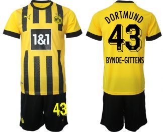 Borussia Dortmund BVB Heimtrikot 2023 Trikotsatz bestellen mit Aufdruck BYNOE-GITTENS 43