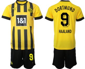 Borussia Dortmund BVB Heimtrikot 2023 Trikotsatz bestellen mit Aufdruck HAALAND 9