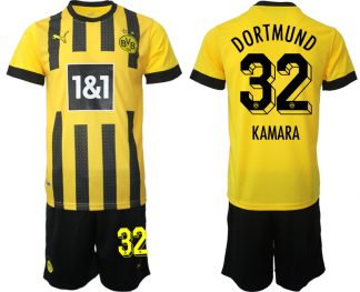 Herren Borussia Dortmund BVB Heimtrikot 2023 Trikotsatz bestellen mit Aufdruck KAMARA 32