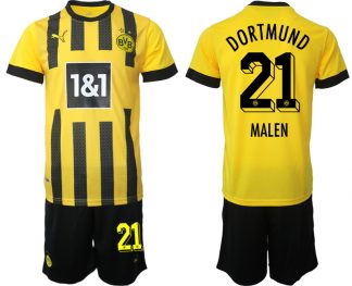 Herren Borussia Dortmund BVB Heimtrikot 2023 Trikotsatz bestellen mit Aufdruck MALEN 21