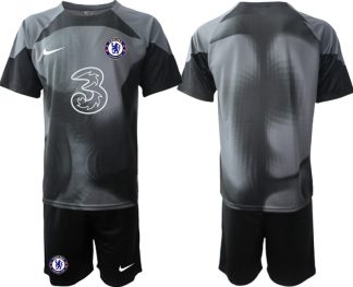 Chelsea FC 2023 Torwarttrikot schwarz Fußballtrikots Trikotsatz Kit On Sale