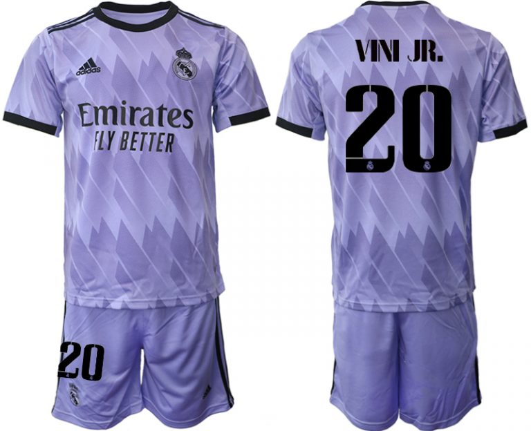 Herren Real Madrid 2022-2023 Auswärtstrikots bestellen mit Aufdruck VINI JR. 20