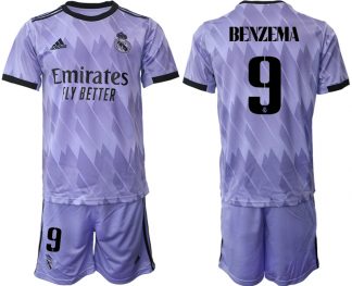 Herren Real Madrid 2022-2023 Auswärtstrikots Online Bestellen BENZEMA 9