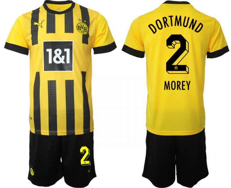 MOREY #2 Borussia Dortmund BVB Heimtrikot 2023 für Herren Online Verkauf