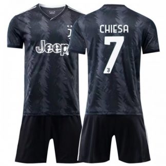Juventus Trikot Kinder FC 2022-23 Auswärtstrikot Trikotsatz mit namen Chiesa 7