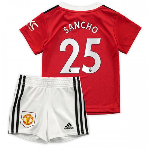Kinder Trikotsatz Manchester United 22-23 Heimtrikot + Kurze Hosen Sancho 25