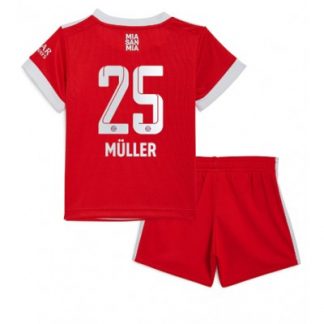 Kinderheim Trikot Bayern München 2022-23 Kurzarm Trikotsatz Thomas Muller 25
