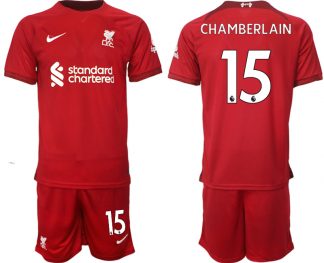 Personalisierte Fußballtrikots Liverpool 22-23 Heimtrikot Trikotsatz bestellen mit Aufdruck CHAMBERLAIN 15