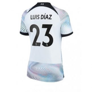 Billige Frauen Liverpool Auswärtstrikot 2022-23 Kurzarm Luis Diaz 23